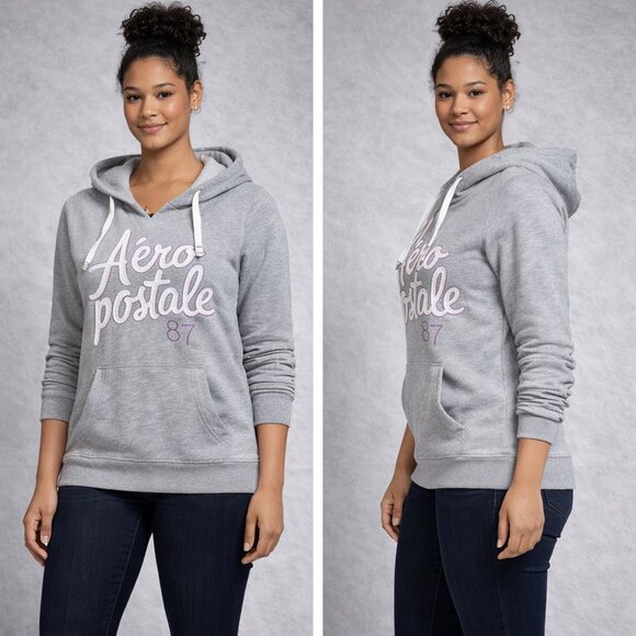Aeropostale Tops - NEW Aeropostale 87 Pullover Hoodie – Casual, Cozy Streetwear Gray Size Medium